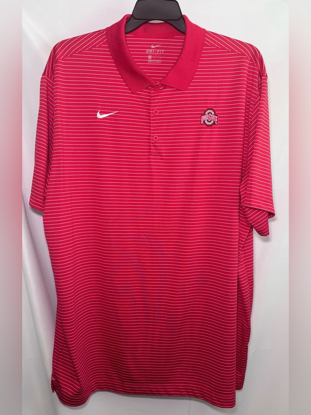 Nike Dri-Fit Ohio State Buckeyes Striped Polo Shirt Men’s 3XL